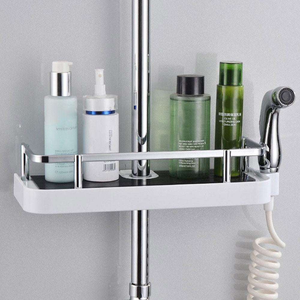 Support de douche - Rangement pratique - Espace optimisé - Salle de bain bien rangée