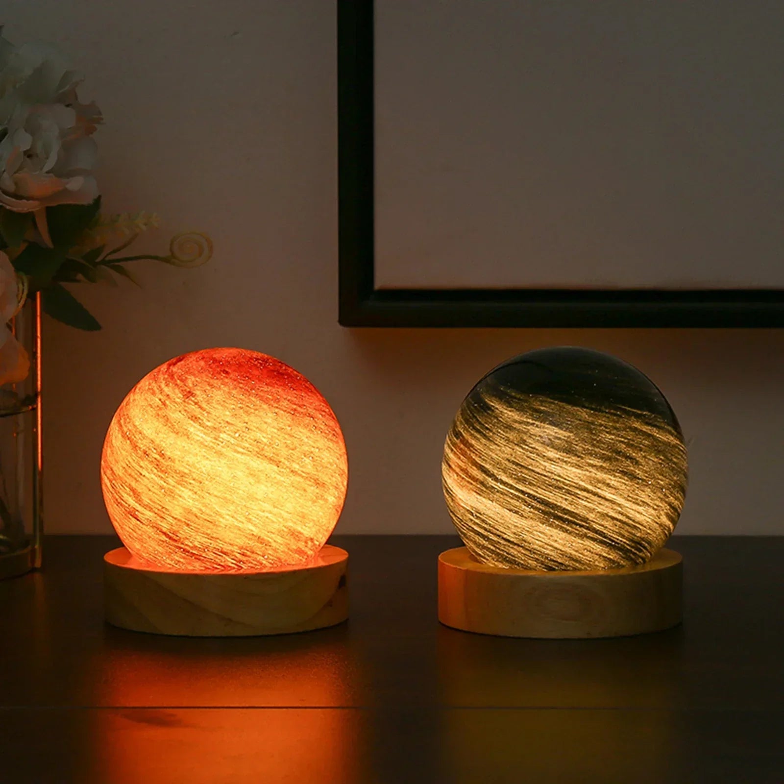 CosmicGlow - Mini veilleuses 3D - décoration solaire LED - ambiance galaxie