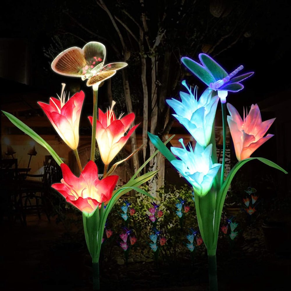 Fleur solaire - Illuminez votre jardin - Atmosphère magique - Énergie renouvelable