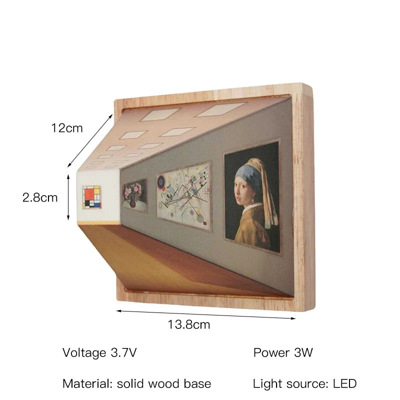 DimenLamp - Lampe LED 3D - Décoration murale moderne - Idée cadeau unique