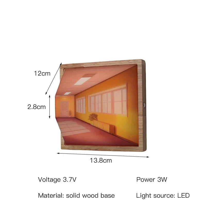 DimenLamp - Lampe LED 3D - Décoration murale moderne - Idée cadeau unique