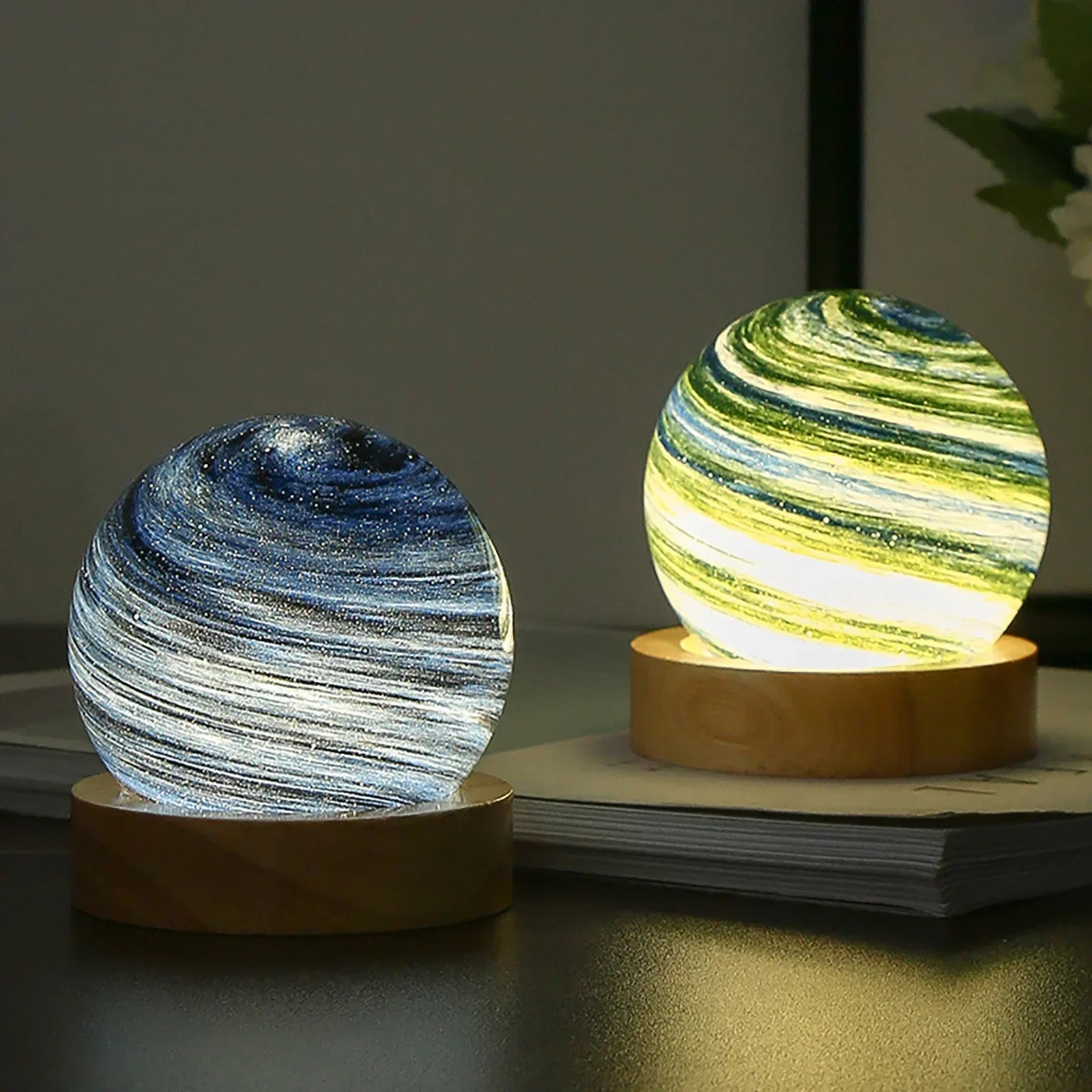 CosmicGlow - Mini veilleuses 3D - décoration solaire LED - ambiance galaxie