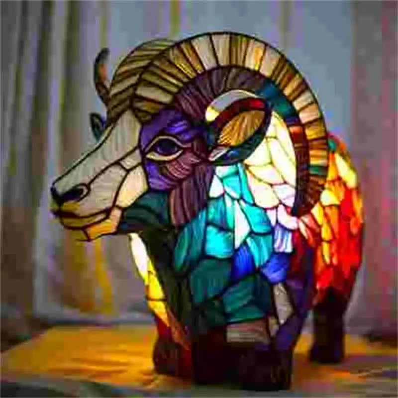 MosaicCritter - Lampe animalière 3D - Larmes multicolores - Design rétro