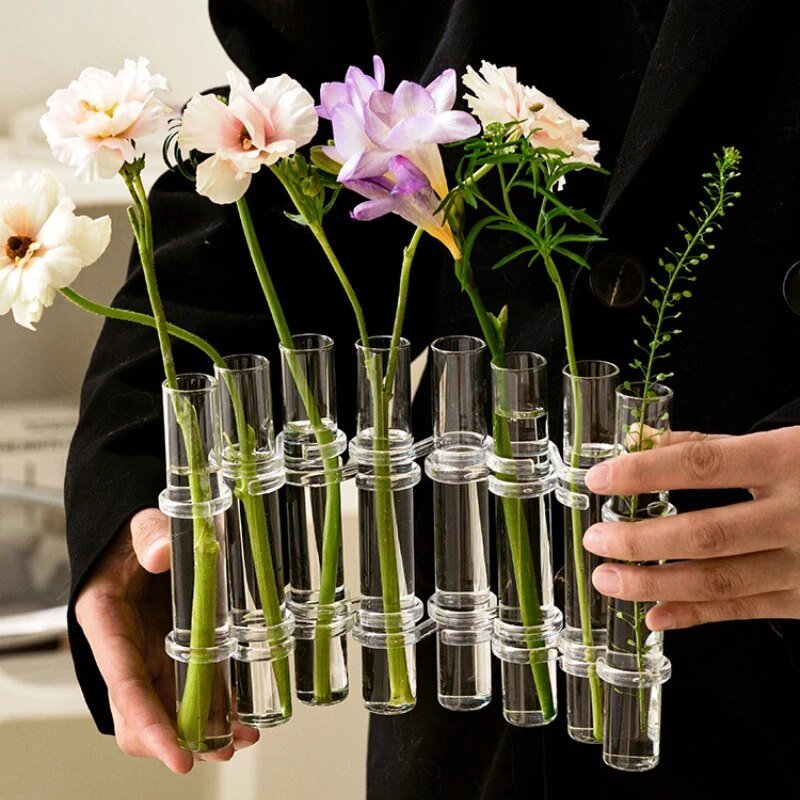 Vase en verre élégant - Mettez vos fleurs en valeur avec style