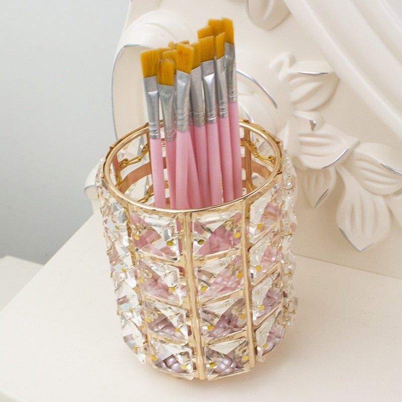 Porte-brosse en cristal - Elégance et organisation - Glamour !