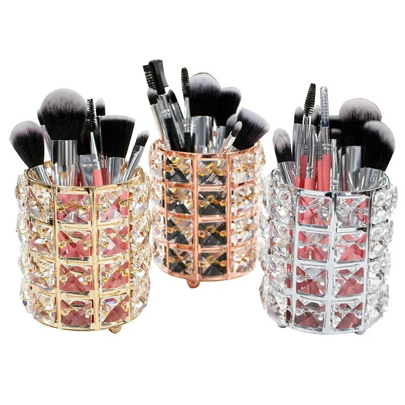 Porte-brosse en cristal - Elégance et organisation - Glamour !