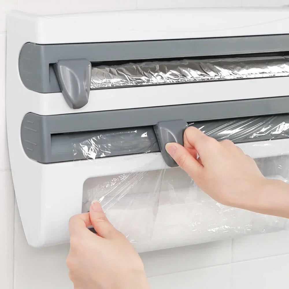 WrapHub - Dispenser pratique - Folie alimentaire et essuie - tout - Gain de place - Madeluxe