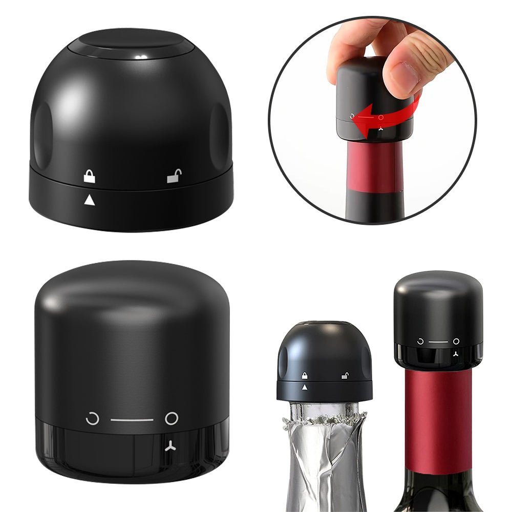 VinoVac - Flacons Toujours Frais - Conservation Optimale - Facilité d'Utilisation - accessoires de cuisine - accessoires pour pâtisserie - appareils de cuisine - Bottle Openers